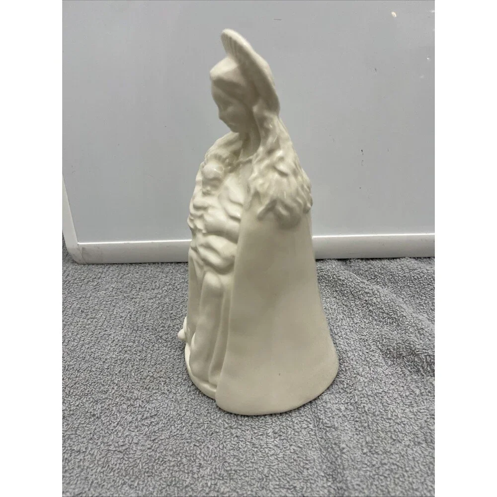 Madonna & Child Ceramic Standing Figurine Artist Signed White Glazed - Picture 4 of 11